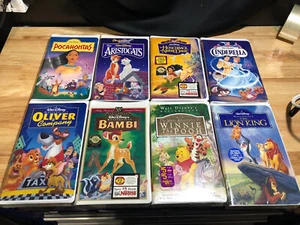 Lot of 8 SEALED Disney VHS tapes Bambi Lion King Cinderella and more - Picture 1 of 4
