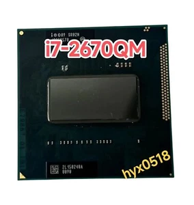 Intel Core i7-2670QM SR02N CPU 4 Cores 2.2GHz 6M Socket G2 Notebook Processor - Picture 1 of 3