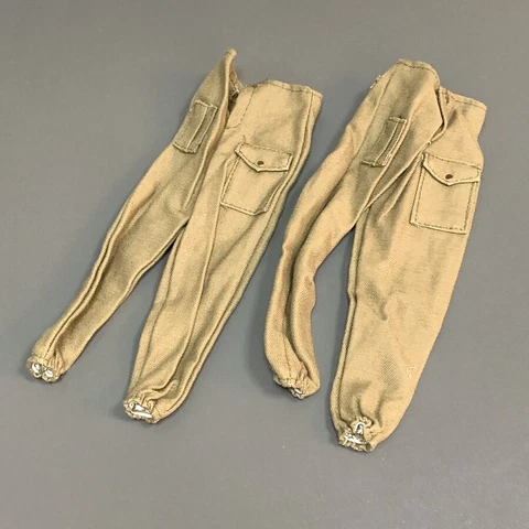 2PCS 1:6 Scale WWII British Paratrooper Pants Fits 12'' Gi Joe Dragon Soldier Cover