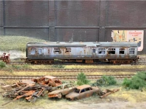 OO gauge coach weathered Blue & Grey Buffet Coach. Ref A6 - Picture 1 of 3