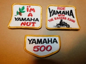 3er Set Vintage NOS Yamaha Racing, Motocross Motorrad Aufnäher: 500, Nut, Race - Bild 1 von 6