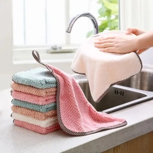 10pcs Mixed Color Absorbent Oil-proof Rags, Dish Cloths, Cleaning Cloths - Picture 1 of 6