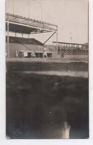 Rare 1920s RPPC Postcard of Japanese Baseball Players in Large Stadium " Fuji " - Picture 1 of 3