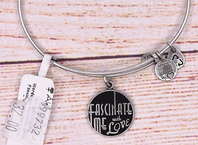 NEW NWT Alex and Ani Words are Powerful Fascinate Me with Love Silver Bracelet  - Image 1 of 2