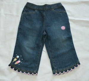 Gymboree ICE CREAM SOCIAL Denim Blue Capri Pants cones & scallop hem NWT 4T 5T - Picture 1 of 3