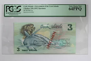 1987 Cook Islands $20 Specimen Banknote PCGS Currency MS-63 PPQ 1989 - Picture 1 of 2