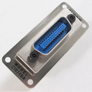 L-COM CIB24BA IEEE-488 GPIB Bulkhead Adapter Male to Female 5935-01-370-3480 - Picture 1 of 4