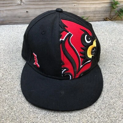 NEW ERA University of Louisville Cardinals Fitted Hat Kids Boys 6 3/4 Black 5950 - Image 1 of 4
