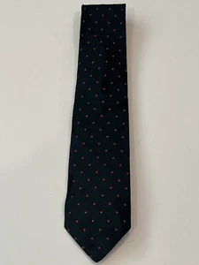 Vintage Mens Brooks Brothers Makers Black & Red Geometric Neck Tie All Silk USA - Picture 1 of 4