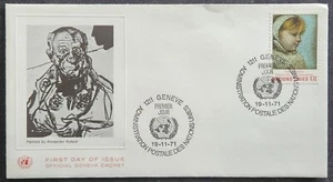 United Nations - Geneva - Scott 27 - 1971 - First Day Cover - Picture 1 of 2