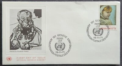 United Nations - Geneva - Scott 27 - 1971 - First Day Cover - Image 1 of 2