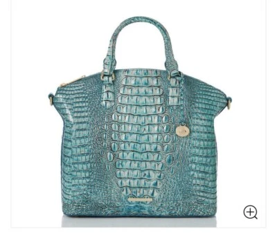 ❤️ Bolso de mano BRAHMIN GRANDE DUXBURY AZUL MINERAL NUEVO CON ETIQUETAS de cuero Foto 1 de 4