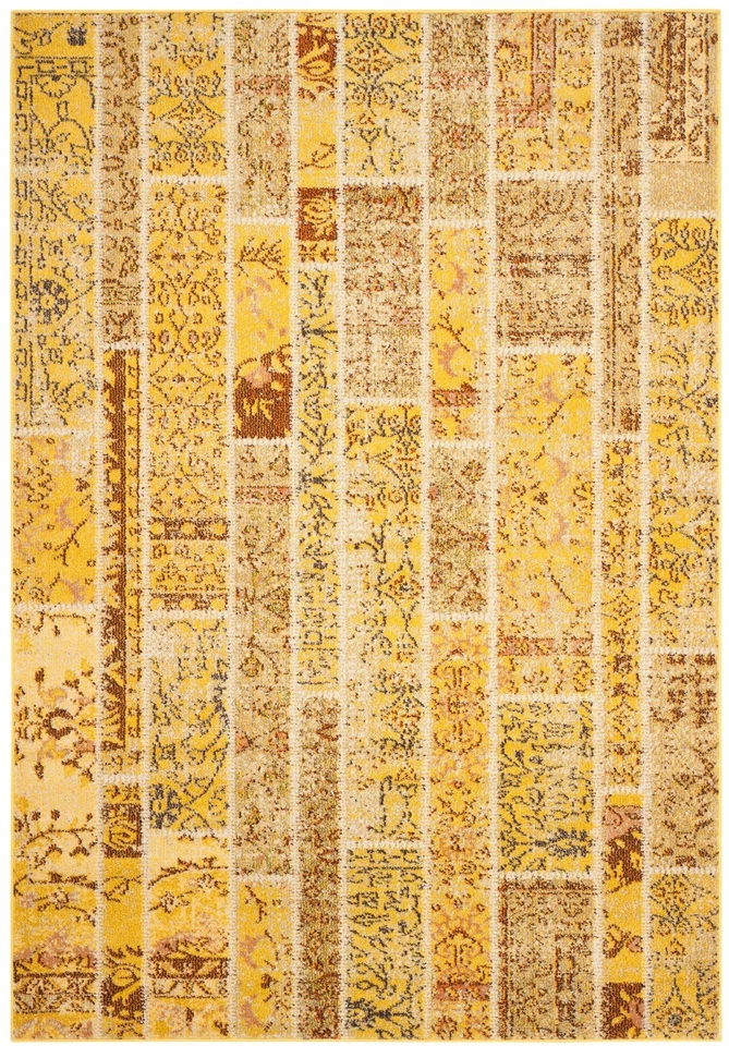 Yellow / Multi Safavieh Monaco Polyproplene Area Rug 4' X 5' 7" - Image 1 of 1