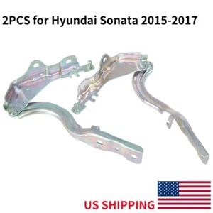 Hood Hinges Set Driver & Passenger Side Left Right for Hyundai Sonata 2015-2017 - Picture 1 of 14
