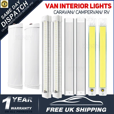 48/72/108 SMDs Caravan Led Lights Van Interior Light Bar 12V 24V Campervan Boat - Image 1 of 4