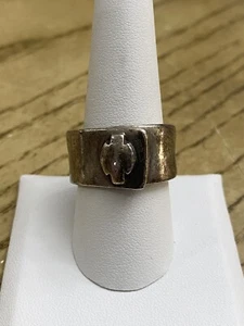 Old Vintage Signed Harley Davidson Men's Sterling Silver 925 By MOD Ring Size 9 - Picture 1 of 3