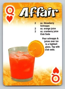 Tarjeta intercambiable Affair bebida cóctel receta reina de corazones tarjeta de juego - Imagen 1 de 2