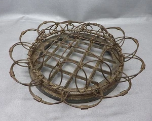 Vintage Round Crown Shaped Metal Floral Frog Expandable Cage 6.5" W - Picture 1 of 3