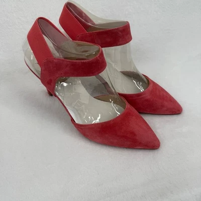 Zapatos de salón Franco Sarto Tacones Coral Rosa Gamuza Correa elástica Punta Talla 8 LEER Foto 1 de 4