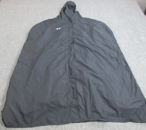 Under Armour Poncho Mens 3XL Black Hooded Fleece Lined Snap Front Sideline Cape - Picture 1 of 19
