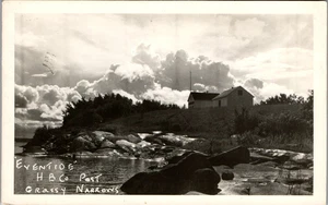 Ontario Canada Hudson’s Bay Company’s Post Grassy Narrows RPPC Photo 906 - Picture 1 of 2