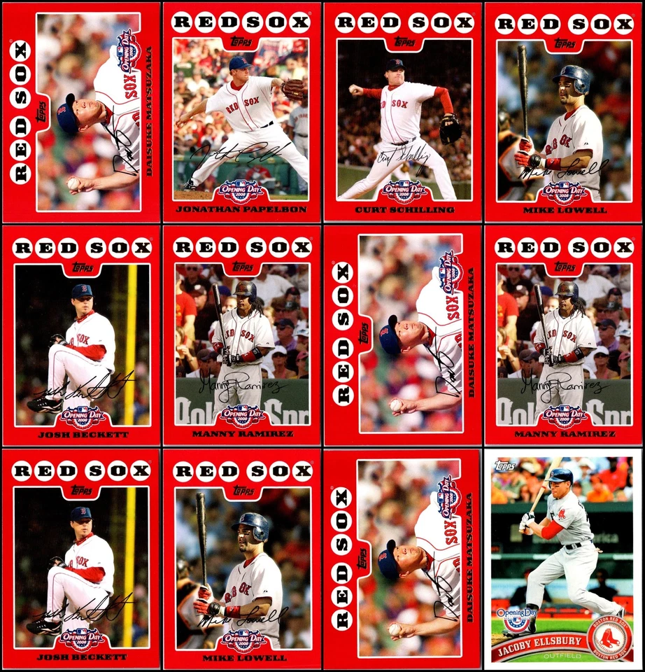 Topps Opening Day Boston Red Sox (82) Card Lot - Running Low – Final Chance t... - Image 1 of 4