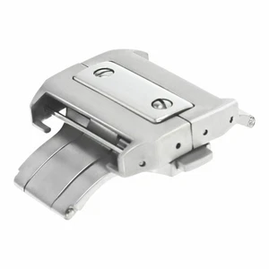 FALTSCHLIESSE LEDER BAND ARMBAND SCHLIESSE FÜR 23MM CARTIER SANTOS EDELSTAHL ST - Bild 1 von 5