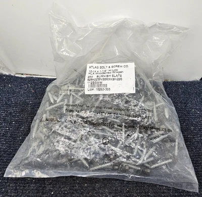(CANTIDAD 250) PERNO Y TORNILLO ATLAS 112BSMW: 10-14 x 1-1/2" Alto Bajo HLX Tornillo Madera Foto 1 de 4