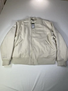 LCKR Varsity Jacke weiß/beige Neu mit Etikett Größe L - Bild 1 von 6