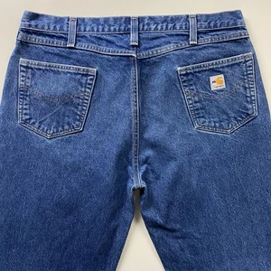 Carhartt FR Relaxed Straight Jeans Mens 40x28 Flame Resistant Cotton Denim Blue - Picture 1 of 16