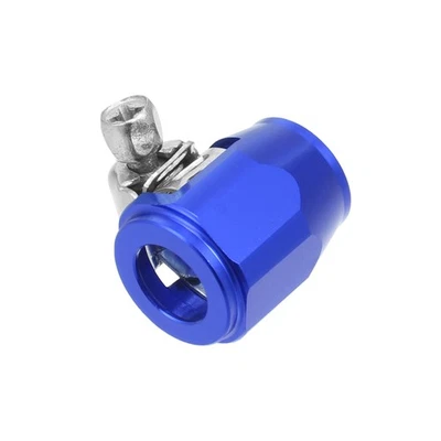 AN4 Hexagonal Coche Manguera Terminador Flexible Goma Tubería Abrazadera Azul - Imagen 1 de 4