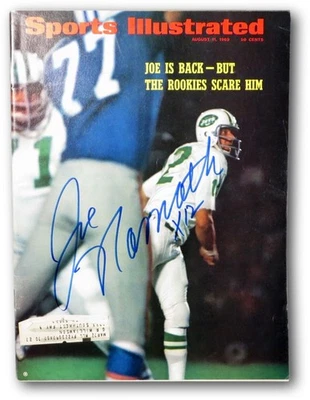 Joe Namath Autographed Sports Illustrated Magazine 8/11/69 NY Jets JSA V68005 - Image 1 of 4