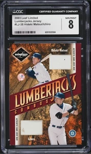 ICHIRO SUZUKI HIDEKI MATSUI 2003 Leaf Limited #LC-38 RC Game Used Base /25 CGC 8 - Picture 1 of 2