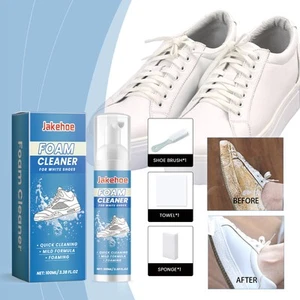 Shoe Cleaner Kit W/ Brush 100ml Sneaker Fabric and Sole Foam Cleaning Home - Picture 1 of 6