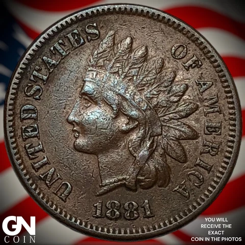 1881 Indian Head Cent Penny  Q7890 Cover