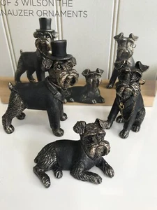 NEU UND VERPACKT Next Fab 3er Set schwarze Wilson Schnauzer Ornamente - Bild 1 von 3