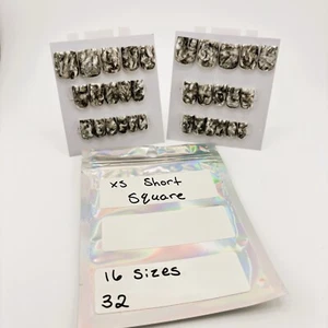 Custom Handmade Press On XS Short Square MARBLE 32 Nails - Picture 1 of 4