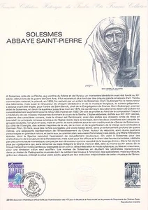 Document Philatélique 1er Jour : 29 1980 - Solesmes Abbaye Saint-Pierre - Imagen 1 de 1