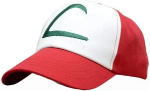 UK Seller Pokemon Ash Ketchum Cap Embroidered Hat One Size White/Red Unisex Hat - Picture 1 of 3