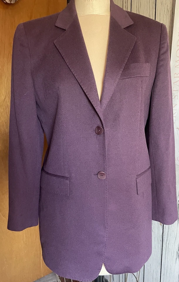 Exquisito blazer Louis Dell'Olio vino cachemir italiano talla 42/6 Foto 1 de 4