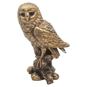 Gran adorno de búho de resina color bronce búho regalo la colección Leonardo - Imagen 1 de 1