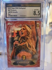 2015 Topps WWE Undisputed NXT Prospects Red Carmella #NXT8 CSG 8.5 🔥💯