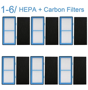 1-6set HEPA + Carbon Booster Air Filters for Holmes Aer1 HAPF30AT Replacement - Picture 1 of 15