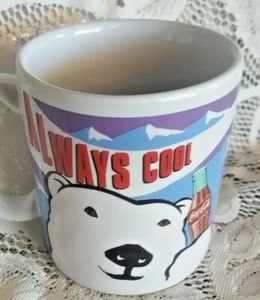 Coca Cola Dakin Coffee Mug Polar Bear Always Cool Always Coca Cola 1993 Vintage - Picture 1 of 5