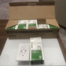 usi electric 15 amp white usb charger Dual outlet socket lot of 10