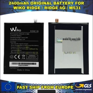 BATTERIA BATTERY WIKO RIDGE / RIDGE 4G / M531 AKKU 2400mAh GARANZIA IT - Foto 1 di 3