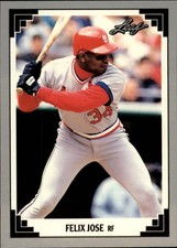 1991 Leaf St. Louis Cardinals Baseball Card #392 Felix Jose
