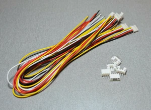 5PCS 4 Pin JST PH2.0 Cable 300MM 26AWG Connector + PCB Socket - Picture 1 of 3