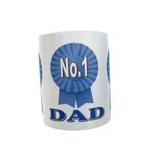 Simply the Best No1 DAD DADDY FATHER Ceramic Tea Coffee Cup Mug Gift BLUE PINK - Picture 1 of 8