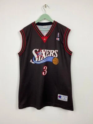 Camiseta deportiva de baloncesto Philadelphia 76ers Sixers Iverson campeón talla L Foto 1 de 4